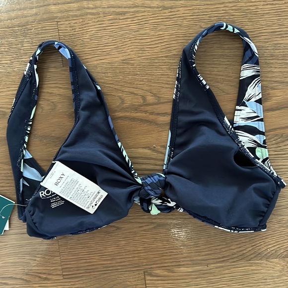 Roxy Women's Beach Classics Bralette Bikini Top Mood Indigo Large - Picture 8 of 13